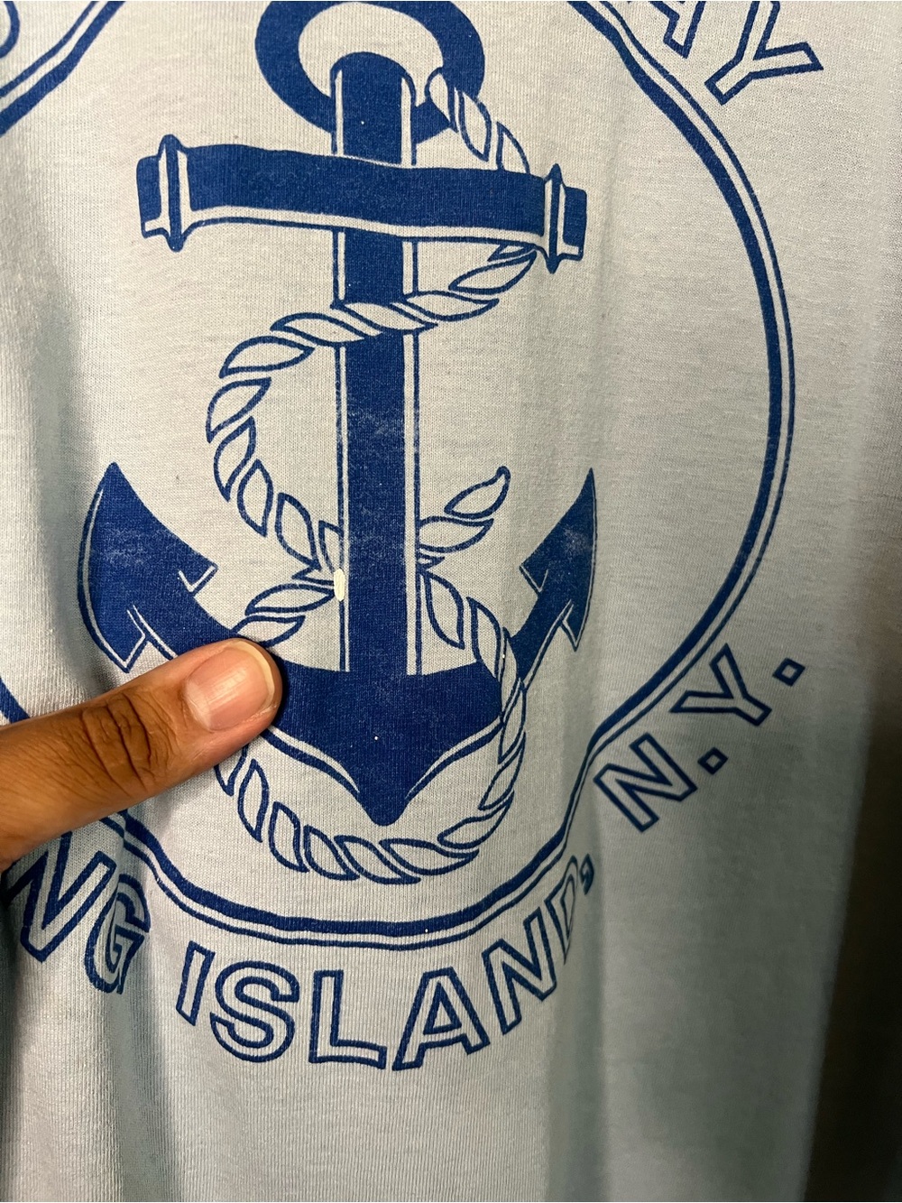 Vintage 90s Oyster Bay Long Island NY New York Single Stitch T Shirt L *FLAWS* - Picture 4 of 8